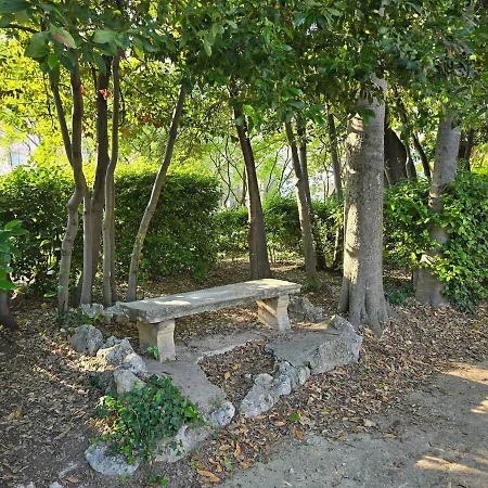 : Charmante Maison Et Jardin Arbore En *
